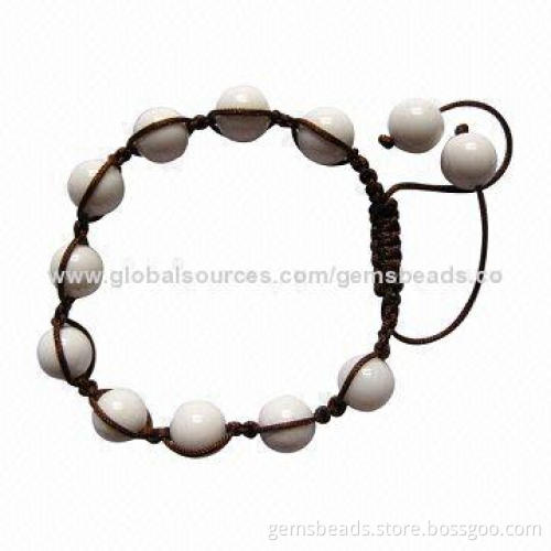 Cord bracelets with gemstones